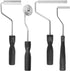 Fiberglass Roller Tools Kit, 4pcs Bubble Paddle Tool Fiberglass Resin Laminating Bubble Roller Set, Black Laminating Paint Roller Kit for Mold Res...