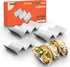 Pack of 4 - Stainless Steel Taco Holder Stand - Truck Tray Style - Each Rack Holds Up to 3 Tacos - Oven, Grill & Dishwasher Safe - Size 8" x 4" x ...