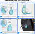 2 Pack Secure Lock AirTag Holders, Waterproof Airtag Keychain Full Protective Anti-Scratch Airtag Case Hard Shell Hidden for Luggage, Backpack, Ke...