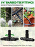 100PCS 1/4" Universal Barbed Tee Fittings, Kalolary 1/4 Inch Barbed Tee Connectors Drip Irrigation Fittings for 4mm/7mm Water Tube Parts Drip Irri...
