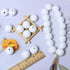 White Wood Beads 25mm, Smooth Painted Loose Beads Spacer Beading Supplies for Farmhouse Beads Craft, 50Pcs(4.5mm hole)...