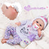 JIZHI Reborn Baby Doll Bottle and Magnetic Pacifier Set, Baby Doll Accessories for Reborn Baby Dolls, Pretend Play Feeding Toy Kids Gift (Purple)...