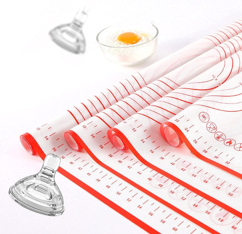 5 pcs Pizza Tools Set incl Dough Roller and Docker and Silicone Pastry Dough Mat and Dough Scraper Cutter Time-Saver Dough Tools Set (5 pcs)...