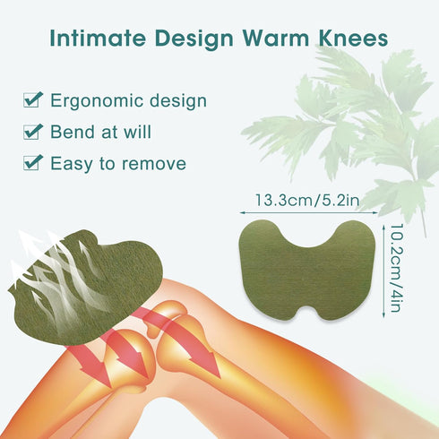 30Pcs Knee Patches, 12H Long Lasting Self-Heating Patches for Knee, Warming Herbal Patches for Knee, Back, Neck, Shoulder, Waist...