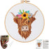 Louise Maelys Animal Embroidery Kits for Beginners with Highland cow pattern,Adults Starter Cross Stitch Kit DIY Needlepoint Kits......