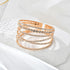 Bling Multilayer Chunky Twist Crystal Rhinestone Adjustable Cuff Bracelet Bangle for Women Wedding Formal Prom Jewelry Costume...