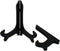 CVHOMEDECO. Antique Distressed Black Decorative Wooden Plates Rack Wood Easels Holder Folding Display Stand Home Décor Art, 9 Inch, Set of 2....