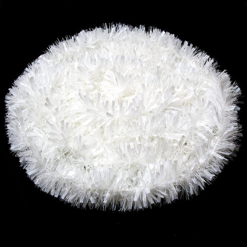 FOIMAS 33FT Christmas Tinsel Garland,White Twisted Metallic Hanging Garland for Christmas Tree Fireplace Home Decoration...