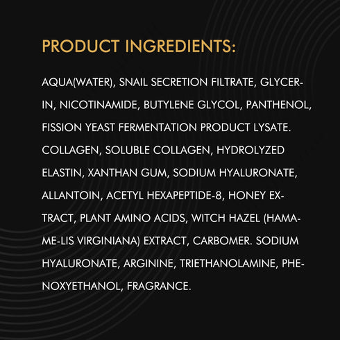 Snail Mucin Serum Skincare Moisturizer: Korean skin care for face - Advanced Snail Mucin power essence with 97% Snail Mucin Niacinamide Hyaluronic...