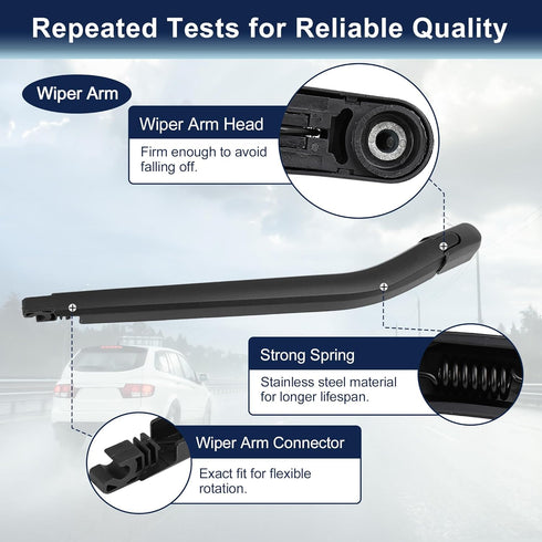 X AUTOHAUX Rear Windshield Wiper Blade Arm Set for Toyota 4runner 2003-2009...