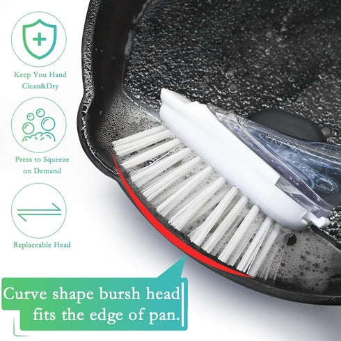 New Brush Refills for OXO New Soap Dispensing Dish Brush - 8 Pack Dish Brush Cleaning Soap Dispensing Head Replacement for Scrubber...
