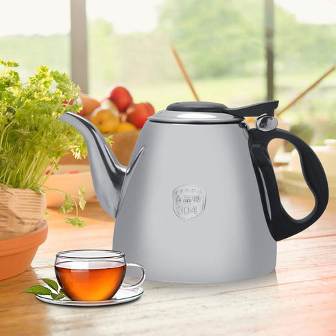 Tea Kettle Stovetop, 1.2L/1.5L Stainless Steel Stove-top Teapot Tea Coffee Pot Kettle Heat Resistant Handle(1.5L)...