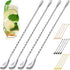 4 Pcs Bar Spoon Cocktail Stirrers – 12'' Long Spoons for Stirring | Stainless Steel with Polished Surface, Easy to Clean –Professional & Home Use,...