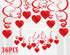 36PCS Heart Decorations Hanging Swirls - Valentines Day Party Supplies Favors Ceiling Decor...