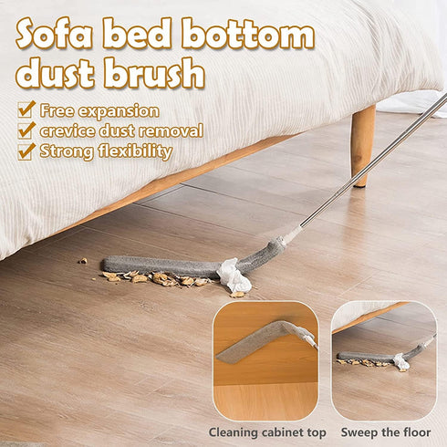 Retractable Gap Dust Cleaner, Under Refrigerator/Sofa Cleaning Tool, Microfiber Gap Duster, Suitable for Underneath Cleaning of Furniture, Fridges...
