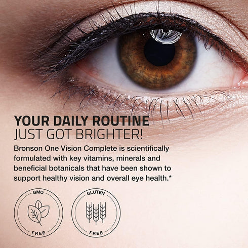 Bronson ONE Daily Vision Complete Eye Health Support Multivitamin Multimineral Supplement Formula, 180 Tablets...