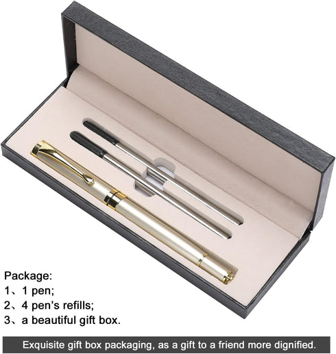 Luxury Ballpoint Pens Best Ball Pen Gift Set for Men & Women Professional Executive Office Nice BallPens Classy Gift Box Ballpoint Black Refill Li...
