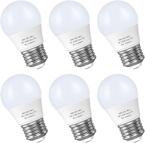 6W A15 Led Blulb 60 Watt Incandescent Equivalent, 550 LM Appliance Light Bulb, E26 Base Ceiling Fan Light Bulbs, 2700K Refrigerator Bedroom Kitche...