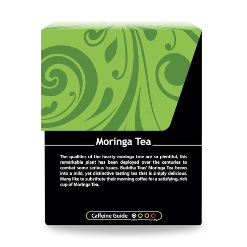 Buddha Teas - Moringa Tea - Herbal Tea - Source of Essential Vitamins & Minerals - Natural Ingredients - Caffeine Free - OU Kosher - 18 Tea Bags (...