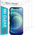 Tech Armor HD Clear Film Screen Protector Designed for Apple iPhone 12 and iPhone 12 Pro 6.1 Inch 4 Pack 2020......