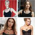 9 Pcs Gothic Choker Necklace Black Star Moon Choker Gothic Necklace Goth Choker Y2k Moon Necklace Rock Necklace Vintage Necklace Christmas New Yea...