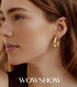wowshow Gold Hoop Earrings for Women Chunky Hoops 14K Gold Plated Thick Hollow Tube Lightweight Earrings for Mother's Day Birthday Gifts 20/25/30/...