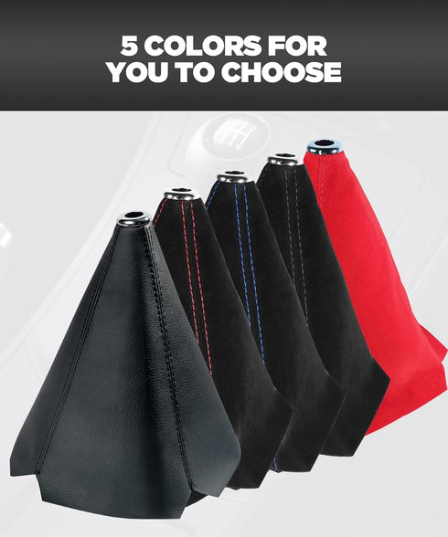 Universal Shift Boot Cover,Car Gear Gaiter Shifter Boot,Car Shift Boots Shift knob Dust Cover,Leather Manual/Auto Shifter Shift Boots Cover (PU Le...