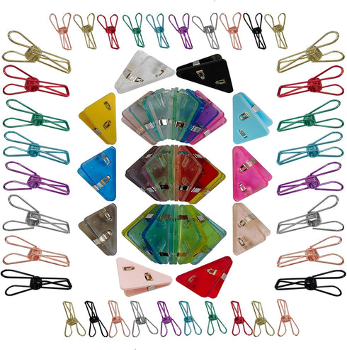 100PCS,Triangle Corner Paper Clip,Prevent Books Curling,Paper Binder Clips,Stainless Paper clips,mini binder clips,Snack Bag Chip Clips,30PCS Corn...