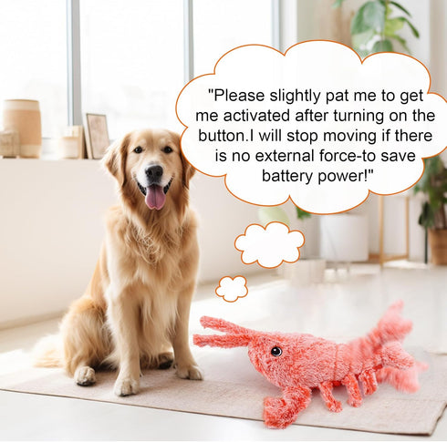 Mity rain Interactive Dog Toys, Wiggly Lobster Dog Toy to Keep Them Busy, Moving Dog Toys for Indoor&Outdoor, Rechargeable Floppy Pet Toys for Sma...