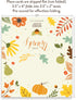 Koko Paper Co Thanksgiving Place Cards with Pumpkin and Autumn Foliage. Pack of 50 Tent Style Cards for Thanksgiving and Other Fall, Autumn Events...