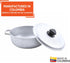 IMUSA 2.6 Quart Traditional Natural Made in Colombia Caldero with Lid for Cooking and Serving, Silver...