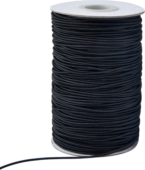 100 Yards 2 mm Elastic Cord Stretch String Elastic Fabric String Beading Cord Craft Thread for Jewelry Bead Craft Making (Black)...