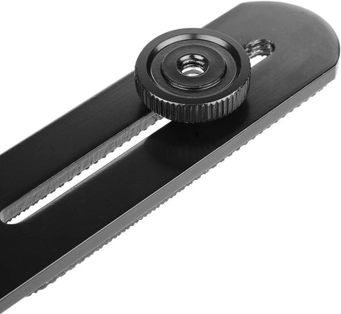 ChromLives 1/4'' Dual Camera Mount Flash Bracket Extension Bar 10.6'' Straight Flash Bracket Tripod Mount Bracket for DSLR Camera LED Light Flash ...