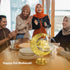 Decorative Table Lamp, Battery Powered Ramadan Desk Lamp Decorations Crescent Table Light Lunar Star Moon Lantern for Bedside Nightstand Desktop K...