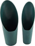 HOME-X Soil Scoops, Small Gardening Tools, Potting Scoopers, Bonsai Tool, Set of 2 Different Sizes – Green- 6 ½” x 2 ½ “ and 6 ¼ “ x 1 ¾ “...