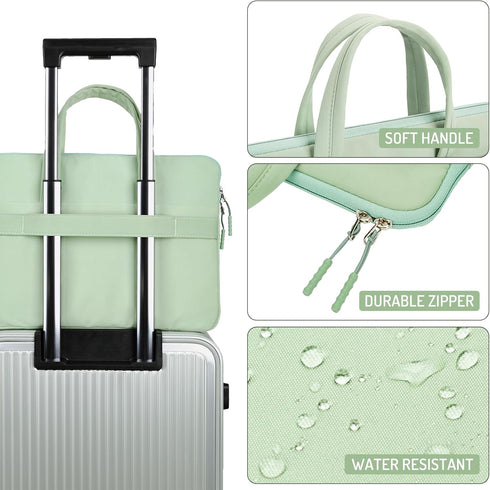 15.6 Inch Laptop Case Carrying Bag Sleeve Cover, Waterproof Soft Small Briefcase for 15 15.6 16 inch Acer Asus Dell HP Thinkpad Chromebook Compute...