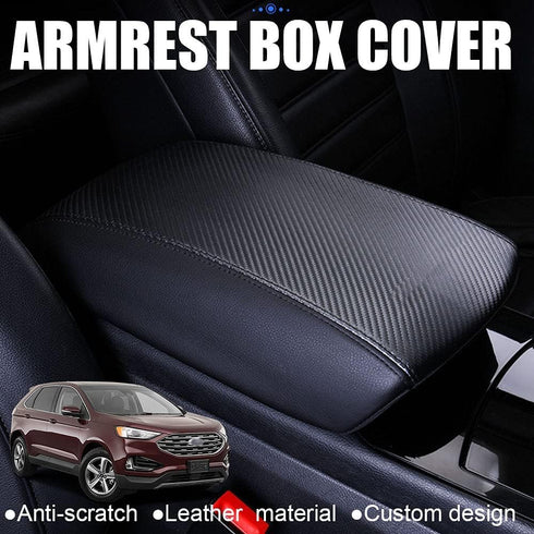 XITER Car Armrest Cover Saver, 1 Pc Center Console Leather Pad Fit for Edge 2015-2024, Central Console Armrest Box Protector Interior Accessories ...