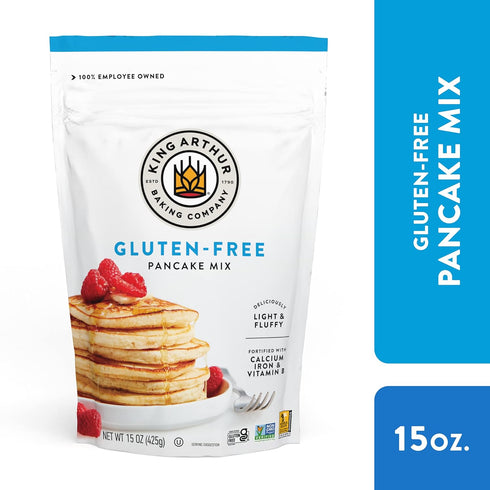 King Arthur Gluten-Free Pancake Mix, Non-GMO Project Verified, Kosher, 15 Ounces, Packaging May Vary...