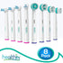 Compatible Oral-B Electric Toothbrush Ortho and Power Tip Bristle Replacement Head - 8-Pack | Braces Brush Heads with Dupont Bristles | Interproxi...