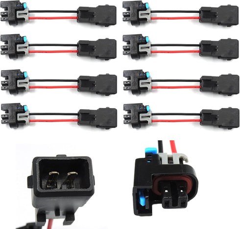 HiSport Injector PnP Adaptors Plugs Compatible with LQ4 LQ9 4.8 5.3 6.0 Injectors into LS1 LT1 EV1 wiring Harness Connectors 8Pcs...