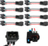 HiSport Injector PnP Adaptors Plugs Compatible with LQ4 LQ9 4.8 5.3 6.0 Injectors into LS1 LT1 EV1 wiring Harness Connectors 8Pcs...