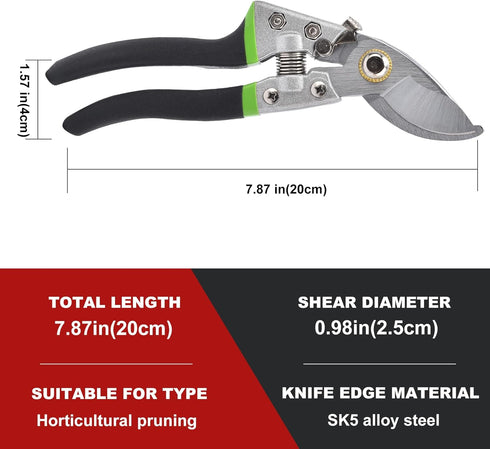 Pruning Shears for Gardening, Bonsai Cutters, Gardening Shears Heavy Duty, Cutting Shears Garden,Hedge Clippers, Rose Pruning Shears, Hand Clipper...