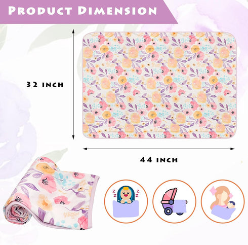 Hooyax Baby Blanket for Girls Boys, Jersey Knit Baby Swaddle Blanket, Double Layer Newborn Receiving Blanket, Soft Stretchy Nursery Blanket, 44 x ...