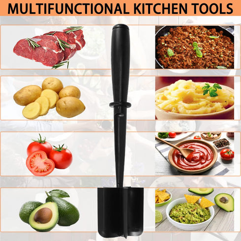 Meat Chopper,Hamburger Chopper,Beef Masher,Heat Resistant Meat Masher Tool for Hamburger Meat,Premium Heat Resistant Meat Chopper Utensil,Nylon Gr...