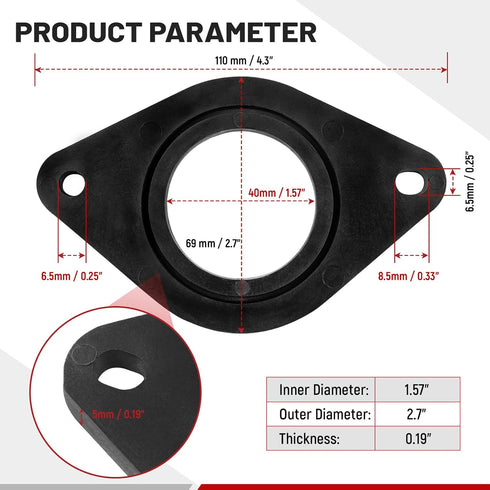 RED WOLF Tweeter Speaker Adapter Spacer Rings 1.5 Inch Cutout for Select Toyota Tacoma 4Runner 2005-2023, Subaru WRX Forester 2015-2022 Replace Ce...