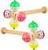 Bird Toy with Rotating Balls, Natural Wood Perch for Bird Cages, Colorful Fun Toy for Budgerigar, Parakeet, Conure, Cockatiel, Mynah, Love Birds, ...