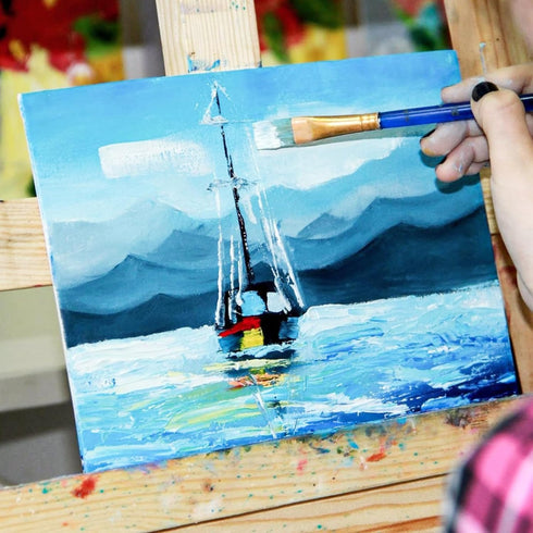 MaxGear Canvas for Painting 9"x12", 9 Pack Painting Canvas Panels, 100% Cotton Blank Flat Art Canvases for Painting for Acrylics Oil Watercolor Te...