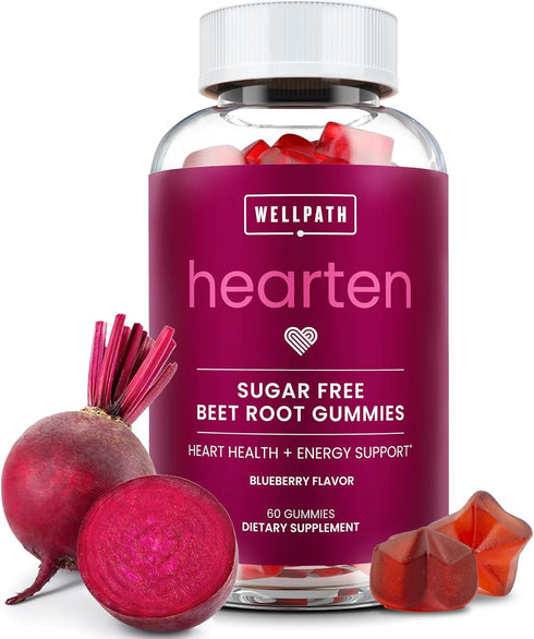 WellPath Beet Root Gummies (Sugar Free - Blueberry Flavor) 1500 mg | Beet Gummies for Blood Pressure Support | Super Nitric Oxide Gummies | Tasty ...