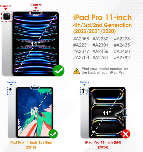 Fintie Rotating Case for iPad Pro 11-inch (4th / 3rd Generation) 2022/2021-360 Degree Swiveling Stand Cover w/Pencil Holder, Auto Sleep/Wake, Also...