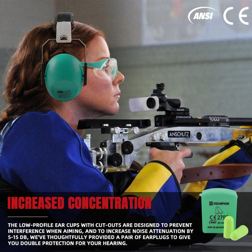 Shooting Ear Protection Earmuffs with Low Profile NRR 23 dB Noise Reduction Headphones for Gun Range and Hunting...